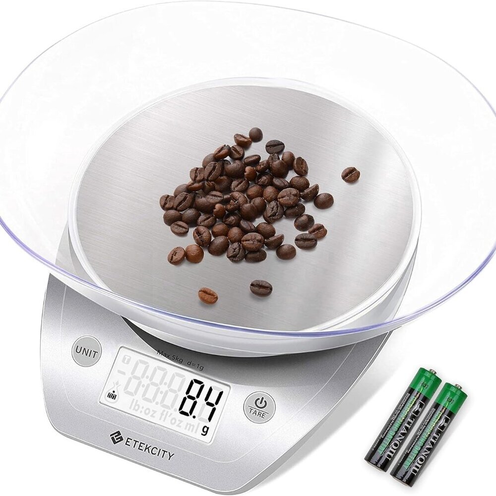 0.1g Food Kitchen Scale, Bowl, Digital Grams and Ounces for Weight Loss, Dieting